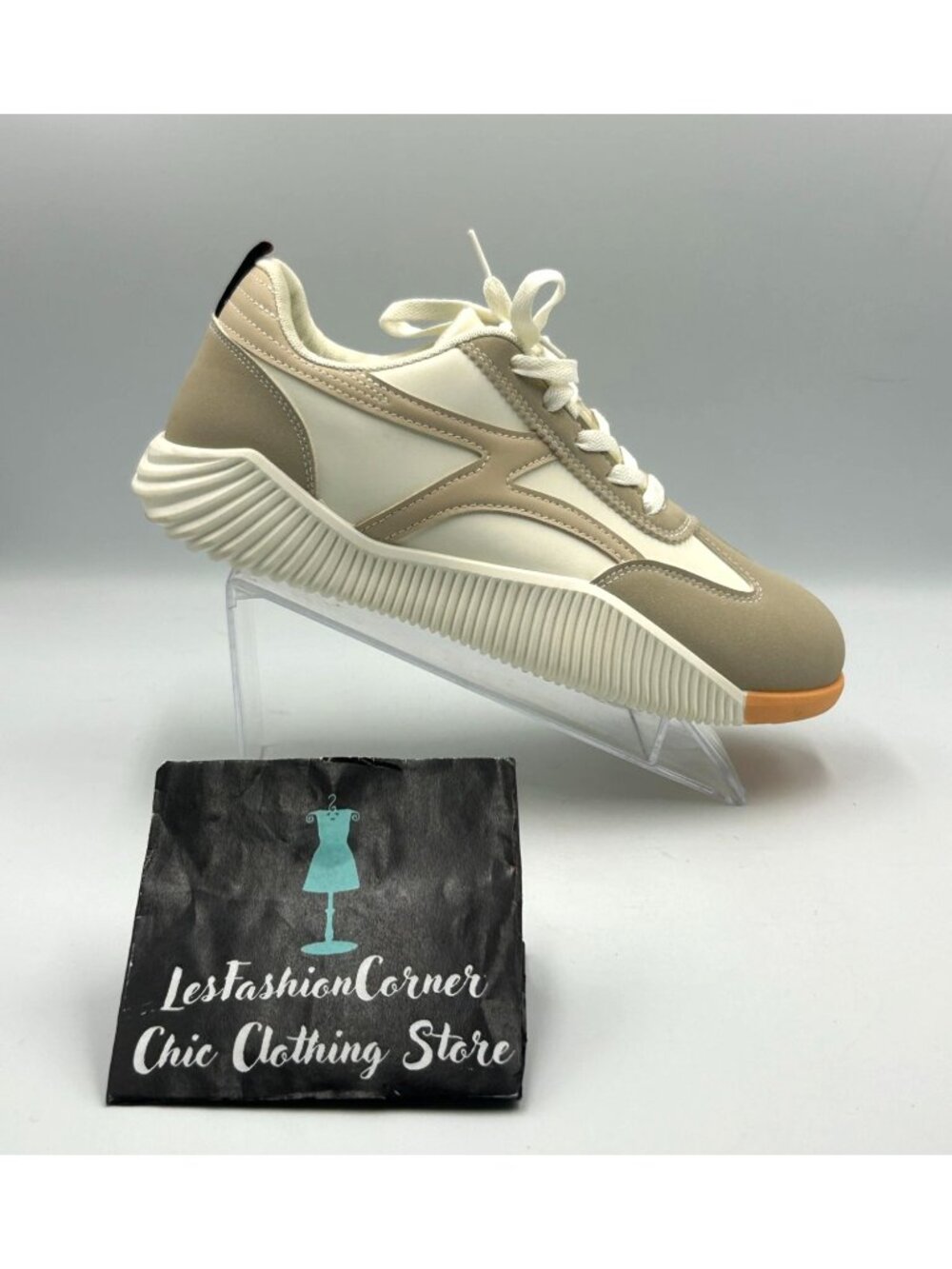 NWT De Florance Women's Beige White Cloudea Arch Support Sneakers Size 10 3330 - Picture 13 of 16